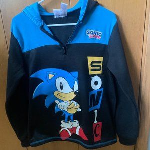 SEGA Sonic The Hedgehog Fleece Pullover Hoodie - Boys XL